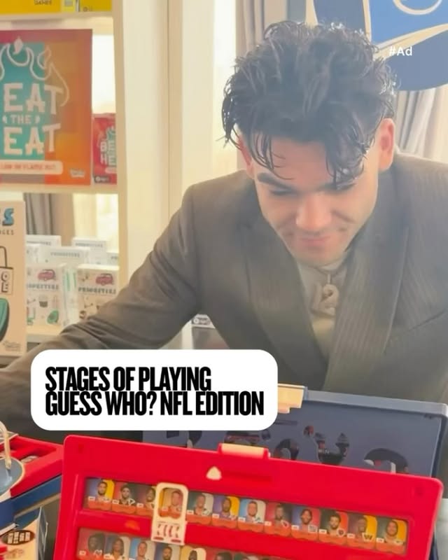 Instagram post by @pukaizded for Hasbro. Caption reads: [...] NFL Edition = elite game night vibes 🏈....