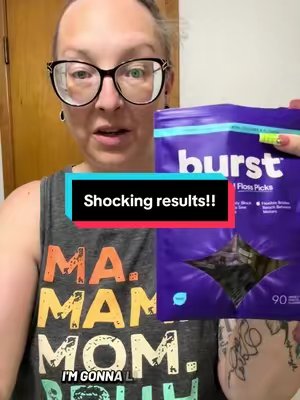 TikTok post by @womenzen for Burst Oral Care. Caption reads: [...] flossers and I’ve tried so many 🤣 @BURST....