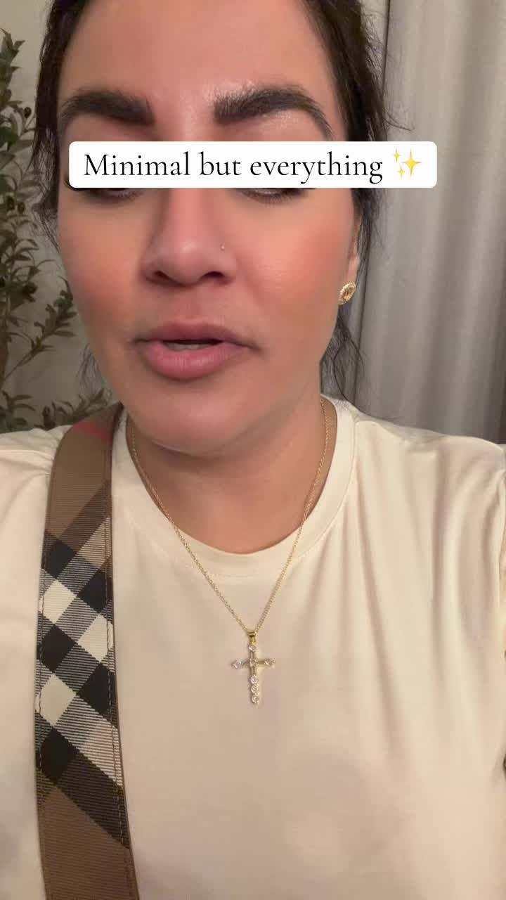 TikTok post by @mamadmcneils2.0 for KissYan Jewelry. Caption reads: #jewelry #crossnecklace #goldjewelry....