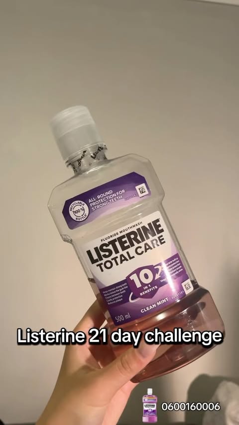 Instagram post by @caelynn_sue for LISTERINE. Caption reads: Grab any Listerine Mouthwash, scan the QR code or....