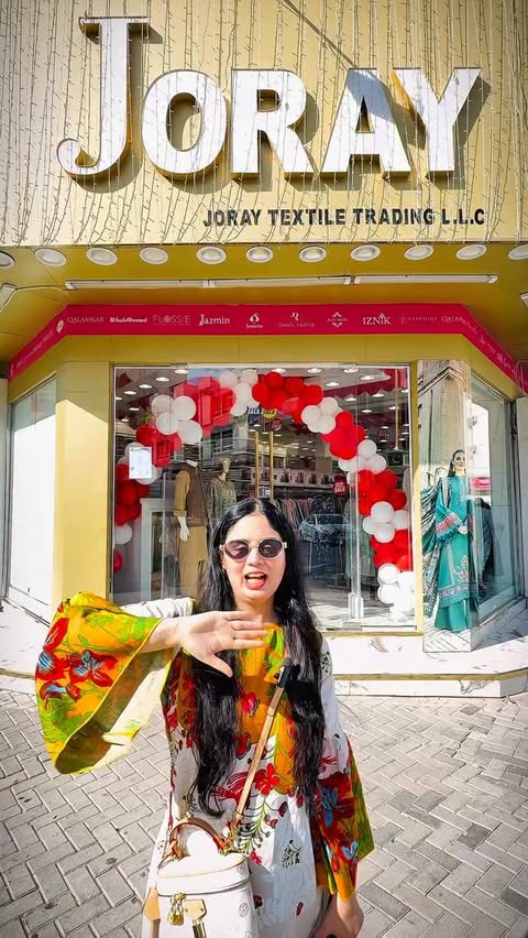 Instagram post by an influencer for Jorayfashion. Caption reads: [...] th March Don’t Miss out !! @jorayfashion_uae.
