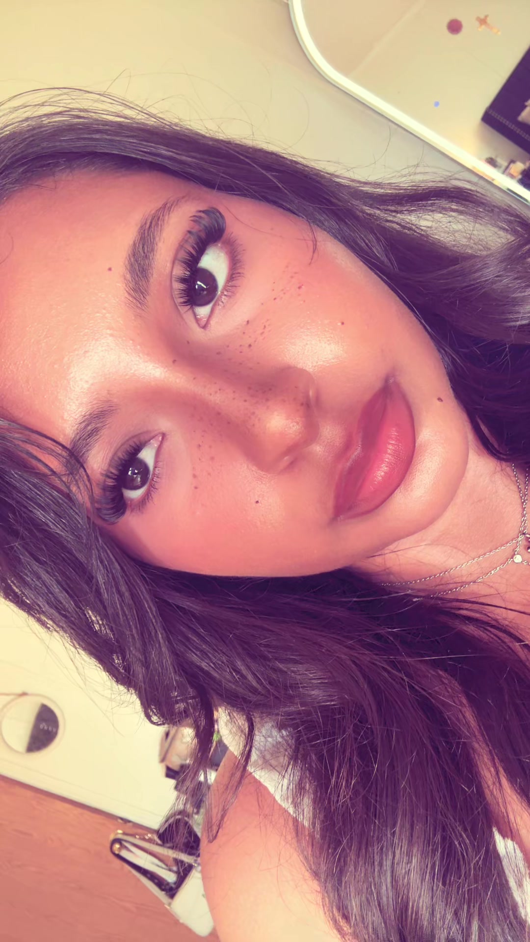 TikTok post by @kiarraalayjaa for Marylia Scott Cosmetics. Caption reads: 🙊 #lashclusters @Marylia Scott Cosmetics.