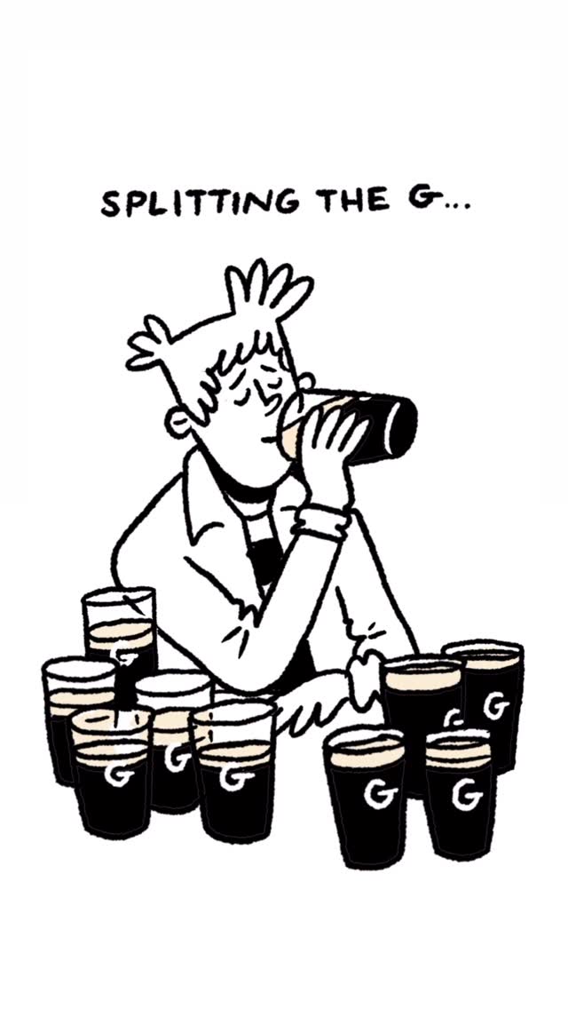 Instagram post by @lukeymcgarry for Guinness. Caption reads: It’s Arthur Guinness’ birthday and I’m determined....