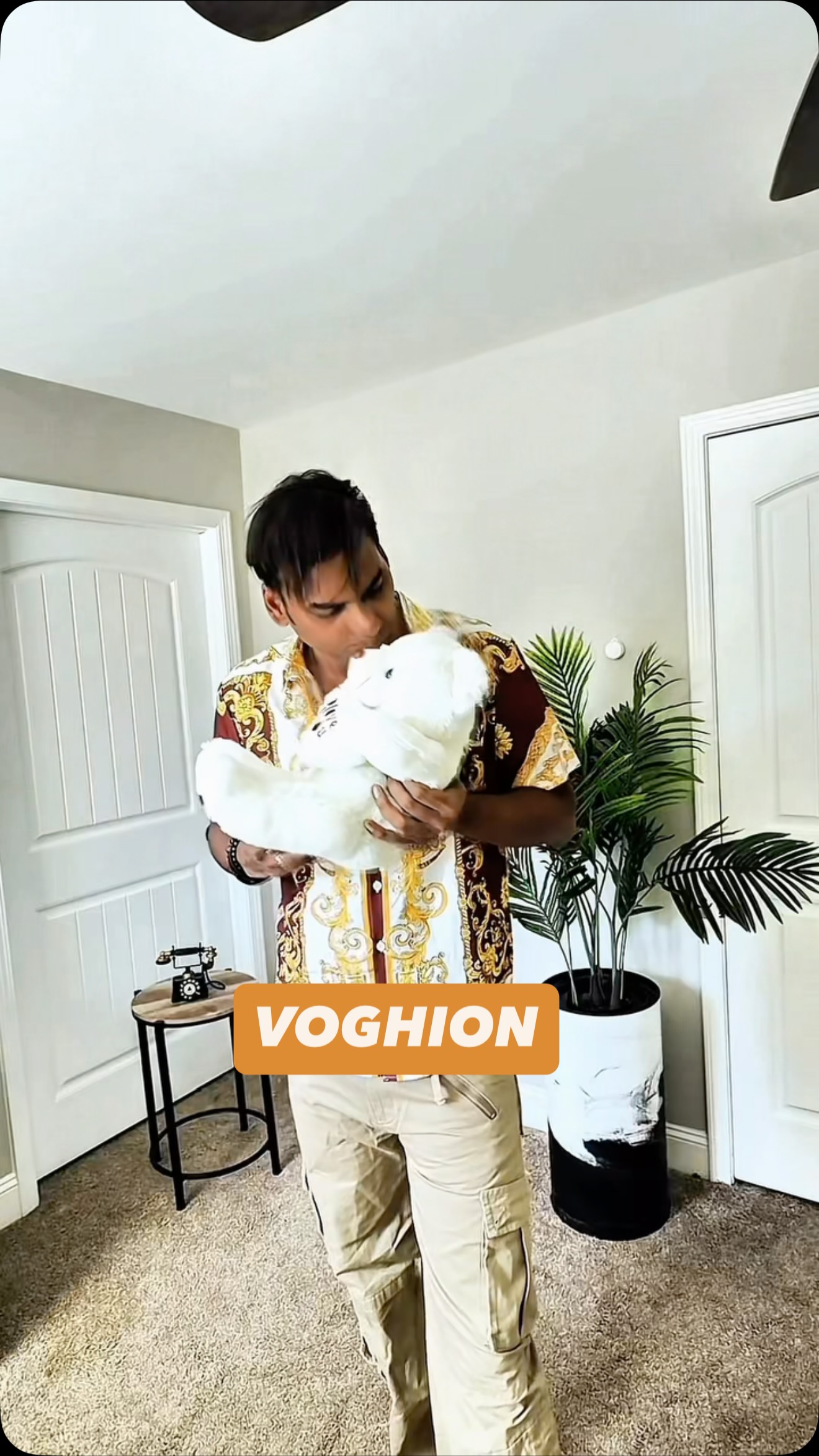 Instagram post by @rockyveen for Voghion. Caption reads: 🎉 New to Voghion? Enjoy €99 OFF your first order!....