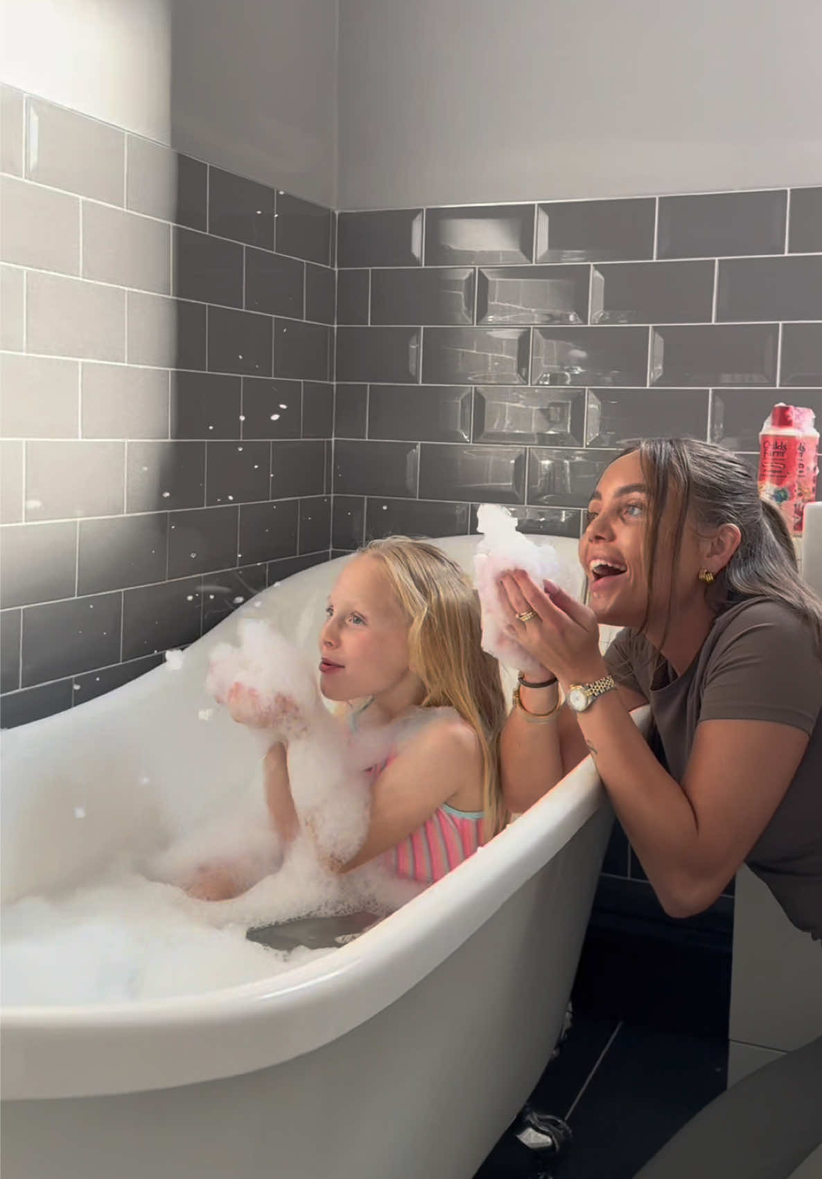 TikTok post by @bynaomib for Childs Farm. Caption reads: [...] has become much easier with the @Childs Farm....