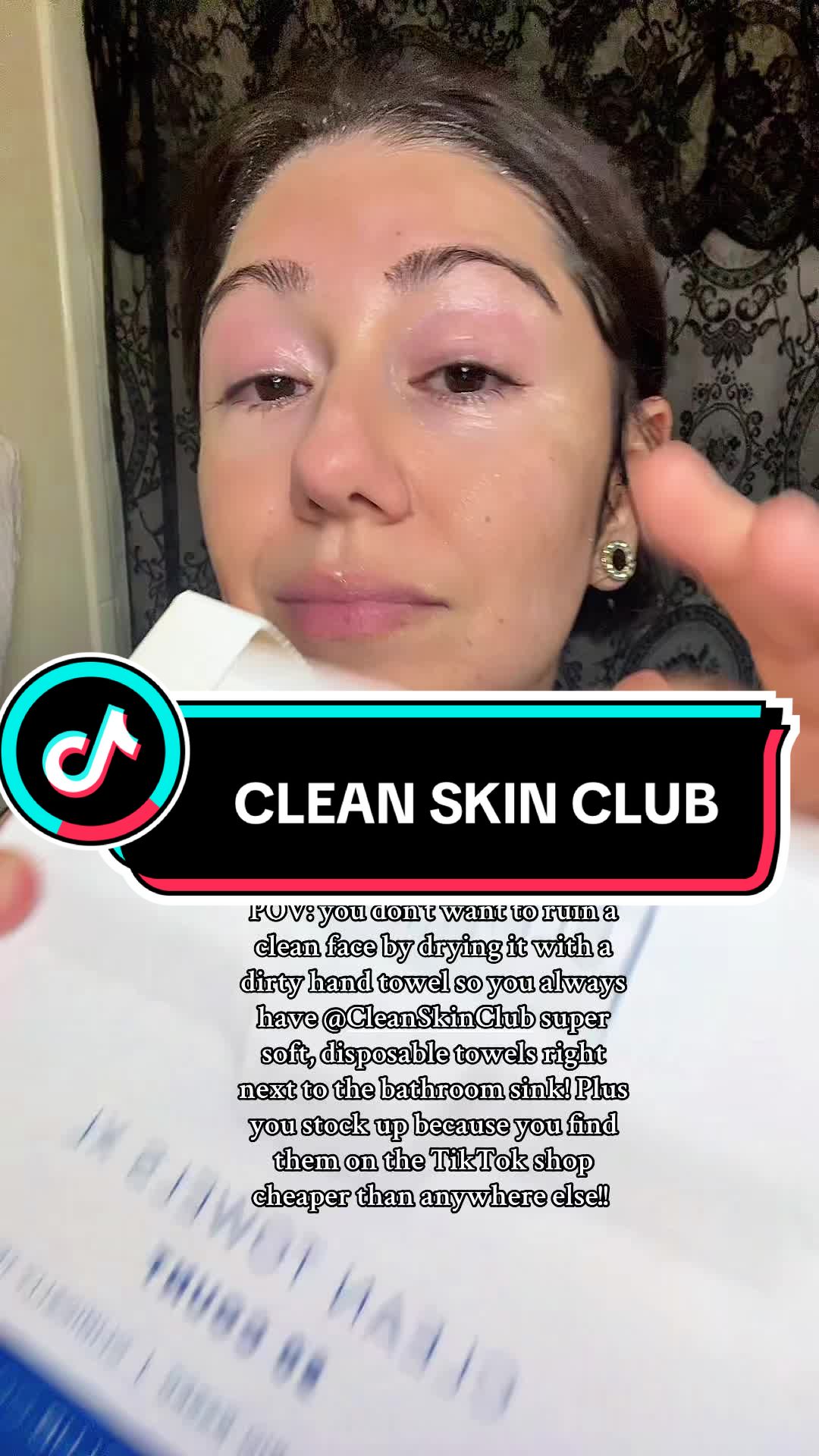 TikTok post by @hersimplelife7280 for cleanskinclub. Caption reads: [...] breakouts and happy skin! #cleanskinclub....