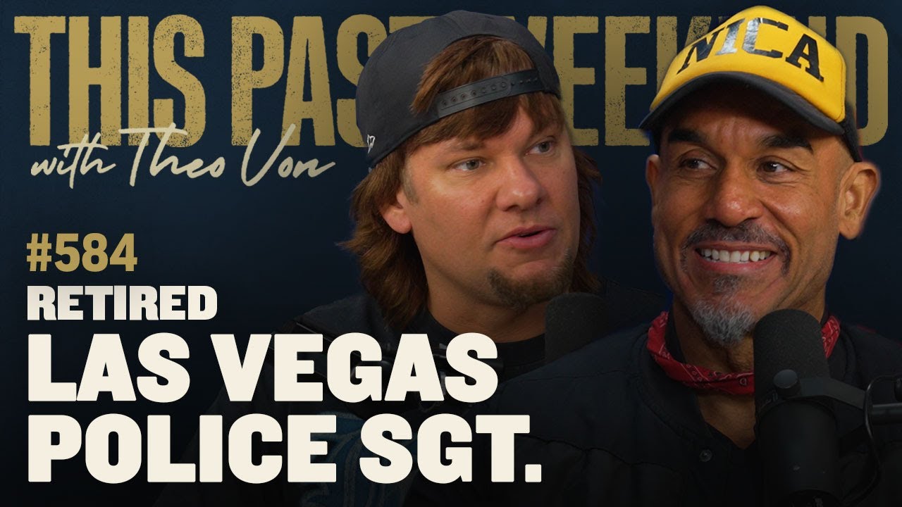 YouTube post by @TheoVon for Morgan & Morgan. Caption reads: Retired Las Vegas Police Sgt. | This Past Weekend....