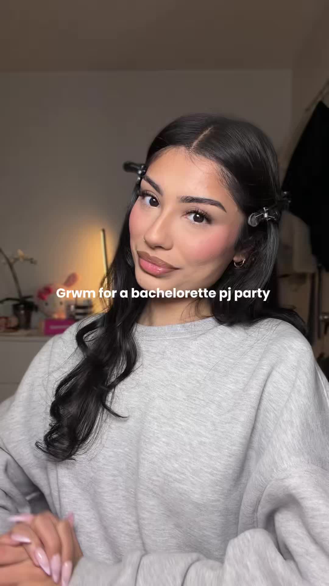 TikTok post by @mariamghansar for Too Faced. Caption reads: This was a really long grwm but enjoy  @Huda....