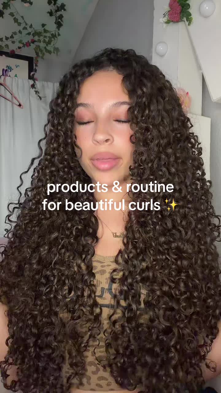 TikTok post by @miahjazlyn for DevaCurl. Caption reads: [...] trio for your curls😍👌🏼 #curlyhair....