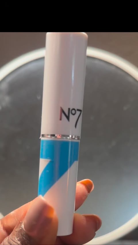 Instagram post by @thacutest_one for No7 USA. Caption reads: [...] HydraLuminous Lip Balm - Blush from @no7usa....
