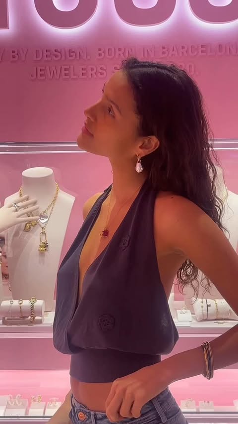 Instagram post by @charlotte.kpf for TOUS. Caption reads: Stop by the @tousjewelry Mitte store for the....