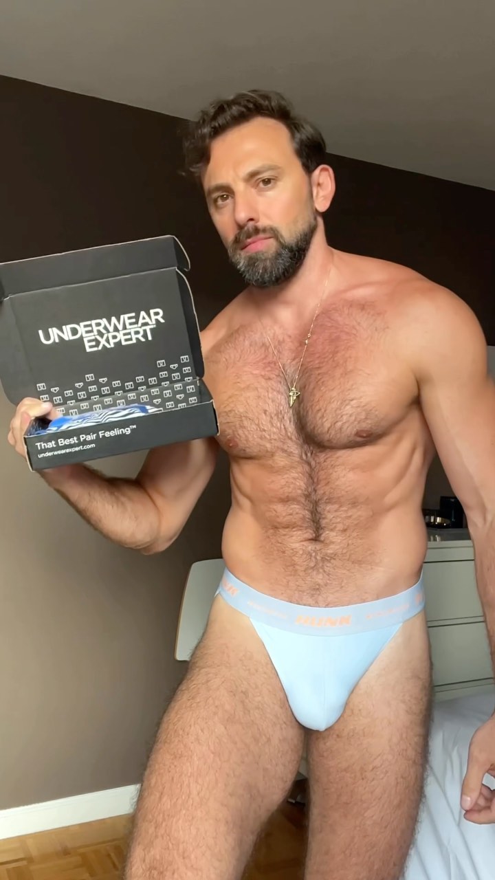 Instagram post by @lap_nyc for Underwear Expert. Caption reads: Watch me @underwearexpert the best place to find a....