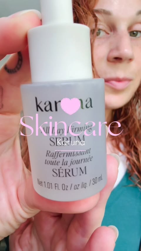 Instagram post by @punkrawkmom44 for Karuna Skin. Caption reads: [...] Lately I’ve been reaching for the....