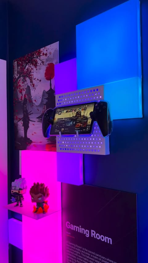 Instagram post by @stommagames for Nanoleaf. Caption reads: [...] giveaway is for 1 set of the Nanoleaf Blocks....