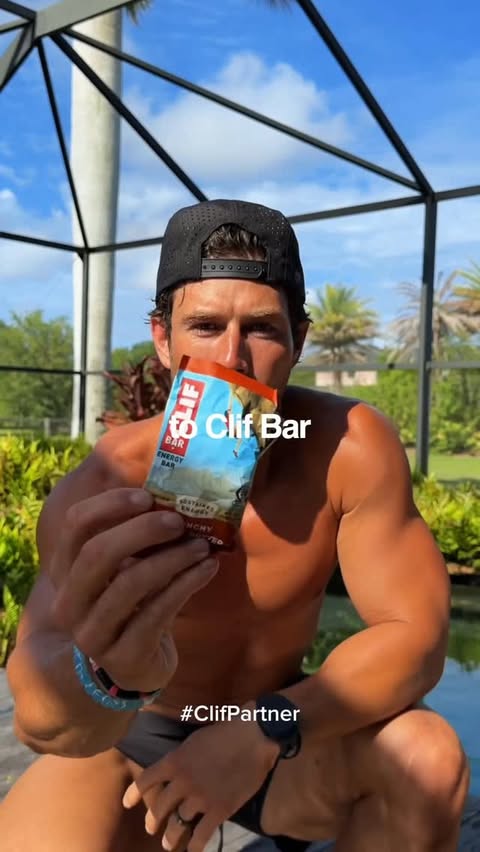 Instagram post by @brian_pruett for CLIF BAR. Caption reads: [...] on ⚡️⛽️💪 Lately I’ve been keeping @clifbar....