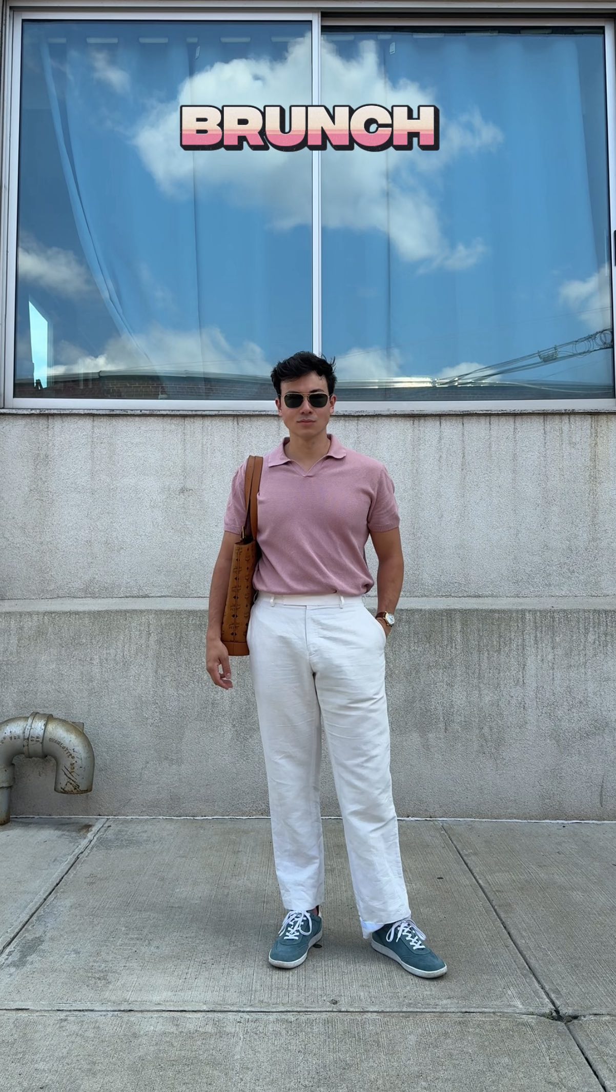 Instagram post by @natekatsuki for Memo Paris. Caption reads: GRWM to dress like brunch, featuring Portobello....