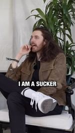 Instagram post by @brittany_broski for Columbia Records. Caption reads: 🥹❤️🍦 my interview w hozier (my favorite person)....