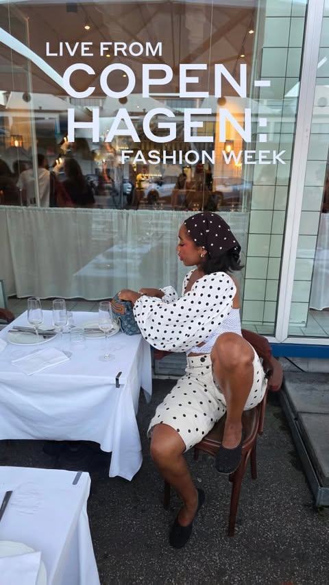 Instagram post by @petrahenriette for OLEHENRIKSEN. Caption reads: Tag along for Copenhagen Fashion Week with Ole....