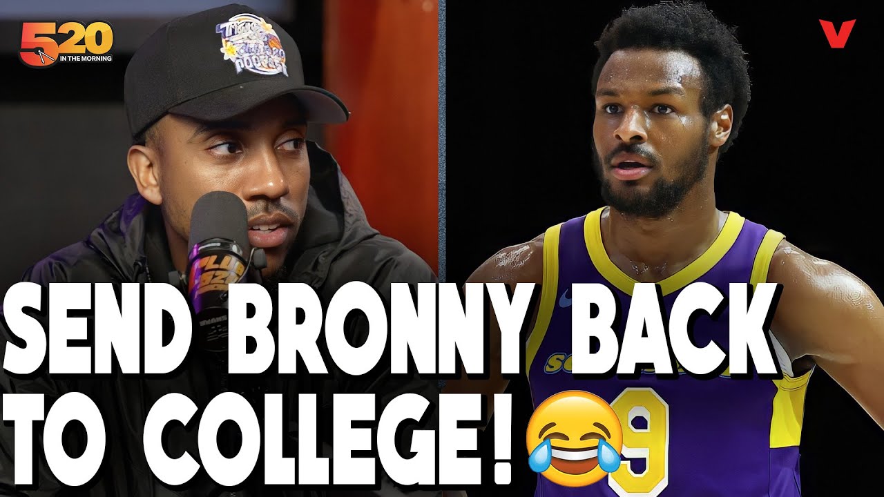 YouTube post by @club520podcast for Boost Mobile. Caption reads: Jeff Teague wants to send Bronny James BACK TO....