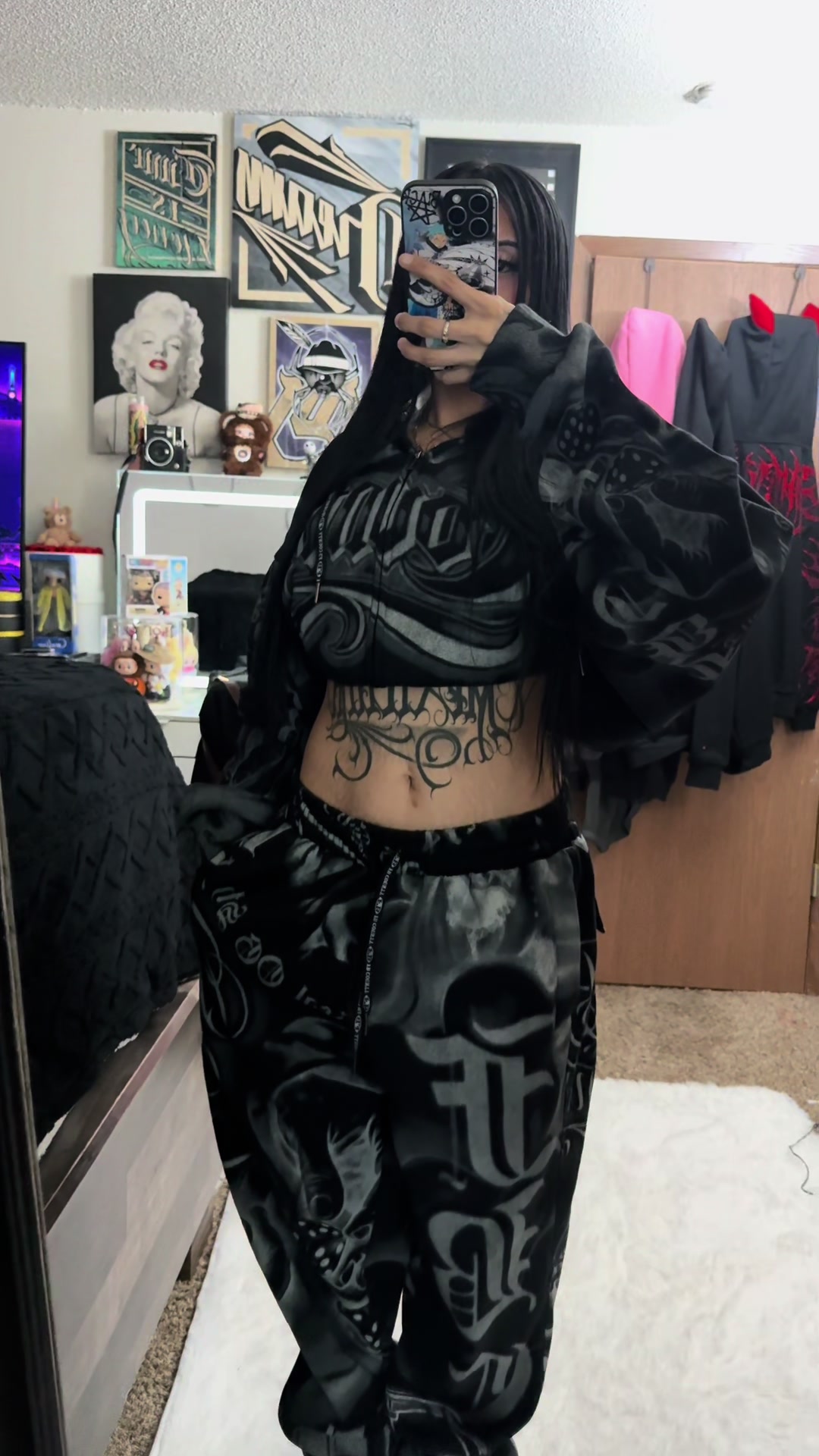 TikTok post by @paoo_xo for FB County Cosmetics. Caption reads: 🖤@FB County #fy #fyp #fypage #fbcounty....