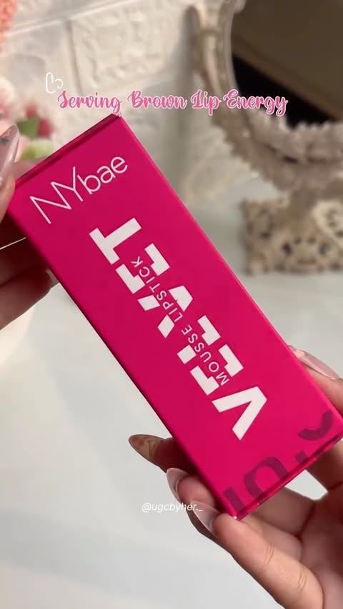 Instagram post by @ugcbyher._ for Purplle. Caption reads: Serving Brown lip Energy featuring @n.y.bae....