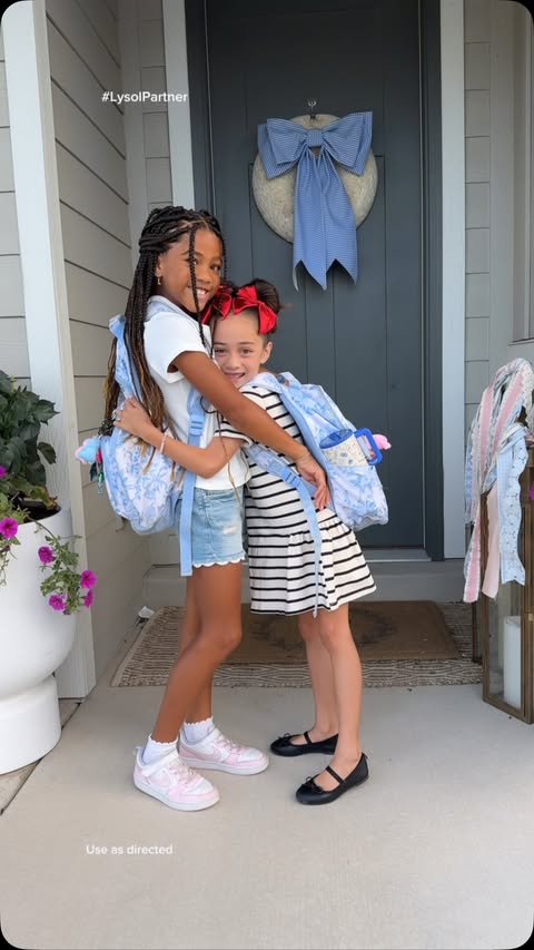 Instagram post by @hellopalmerfamily for Lysol. Caption reads: [...] confident this school year and I have my....