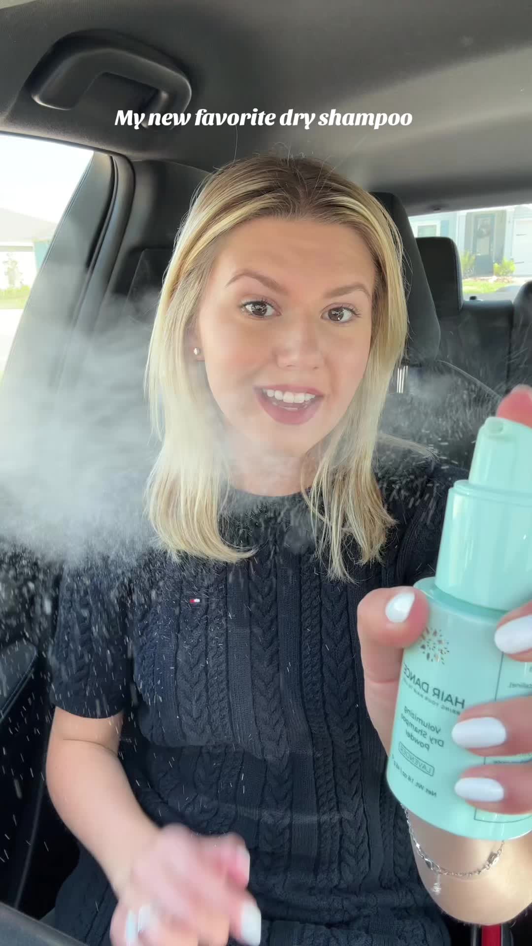 TikTok post by @alexandrainflorida for Hair Dance. Caption reads: Can’t get enough of this product! @Hair Dance 🤍✨....