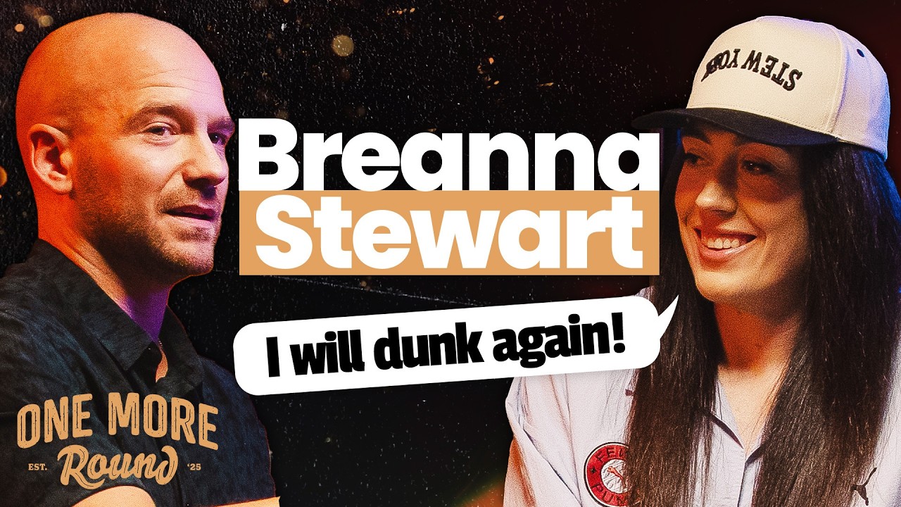 YouTube post by @FirstWeFeast for First We Feast. Caption reads: Sean Evans & Breanna Stewart Talk Dunking, Her....