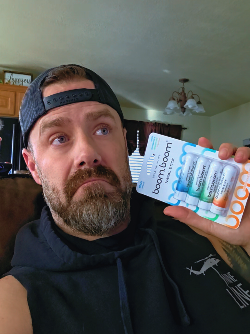 TikTok post by @proudad2215 for BoomBoom Naturals. Caption reads: boogies be gone! honest review, definitely worth a....