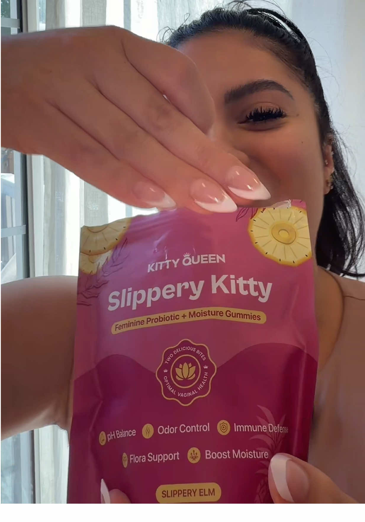 TikTok post by @et3rnalglow for KittyQueen. Caption reads: [...] my kitty WIN always. Thanks to you....