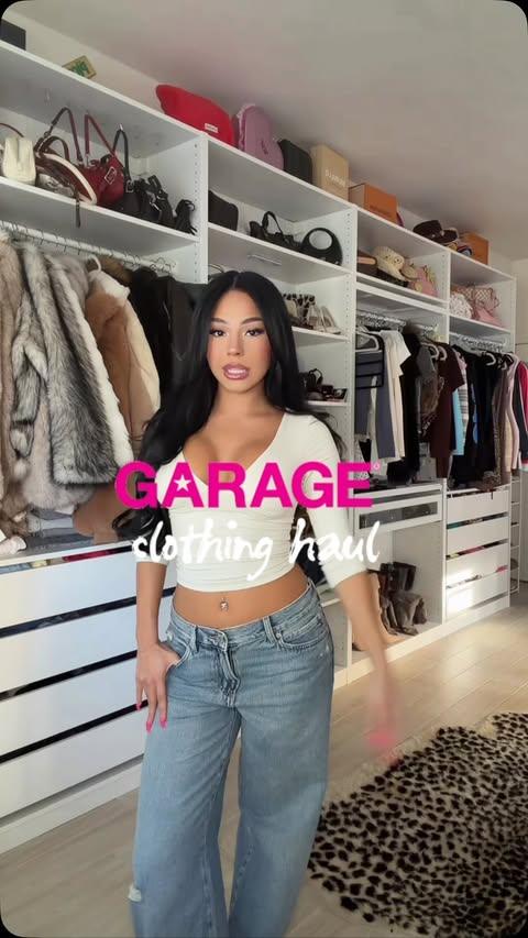 Instagram post by @dessxmx for Garage Clothing. Caption reads: obsessed 🫦 @garageclothing #iweargarage.