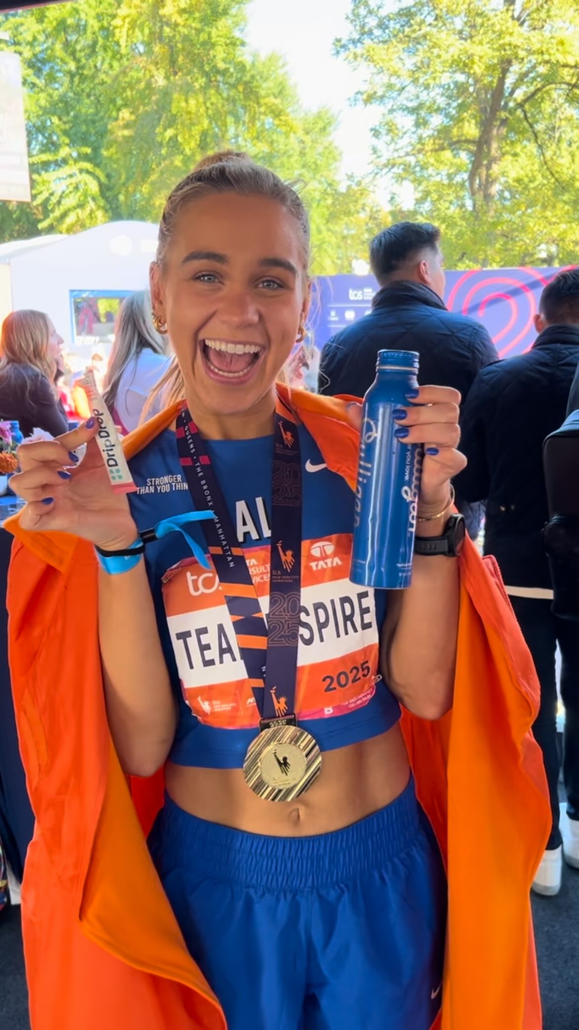 Instagram post by @alitruwit for DripDrop. Caption reads: @drinkdripdrop keeping me hydrated throughout all....