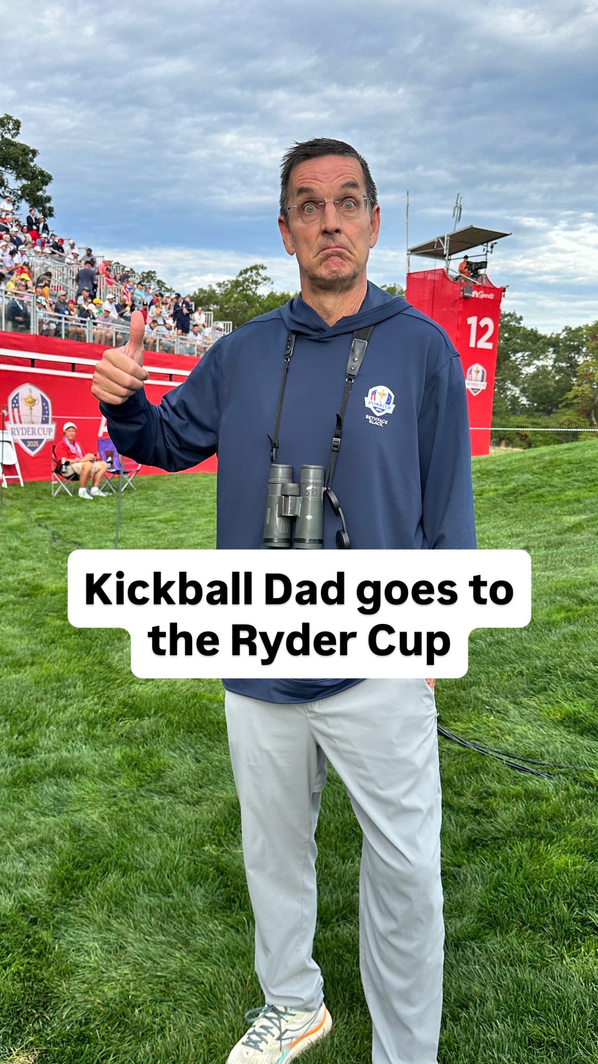 Instagram post by @kickballdad for Peacock. Caption reads: Kickball Dad ➡️ Golf Dad 

Watch the rest of the....