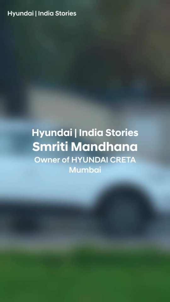 Instagram post by @smriti_mandhana for Hyundai India. Caption reads: The vice-captain of the Indian Women’s National....
