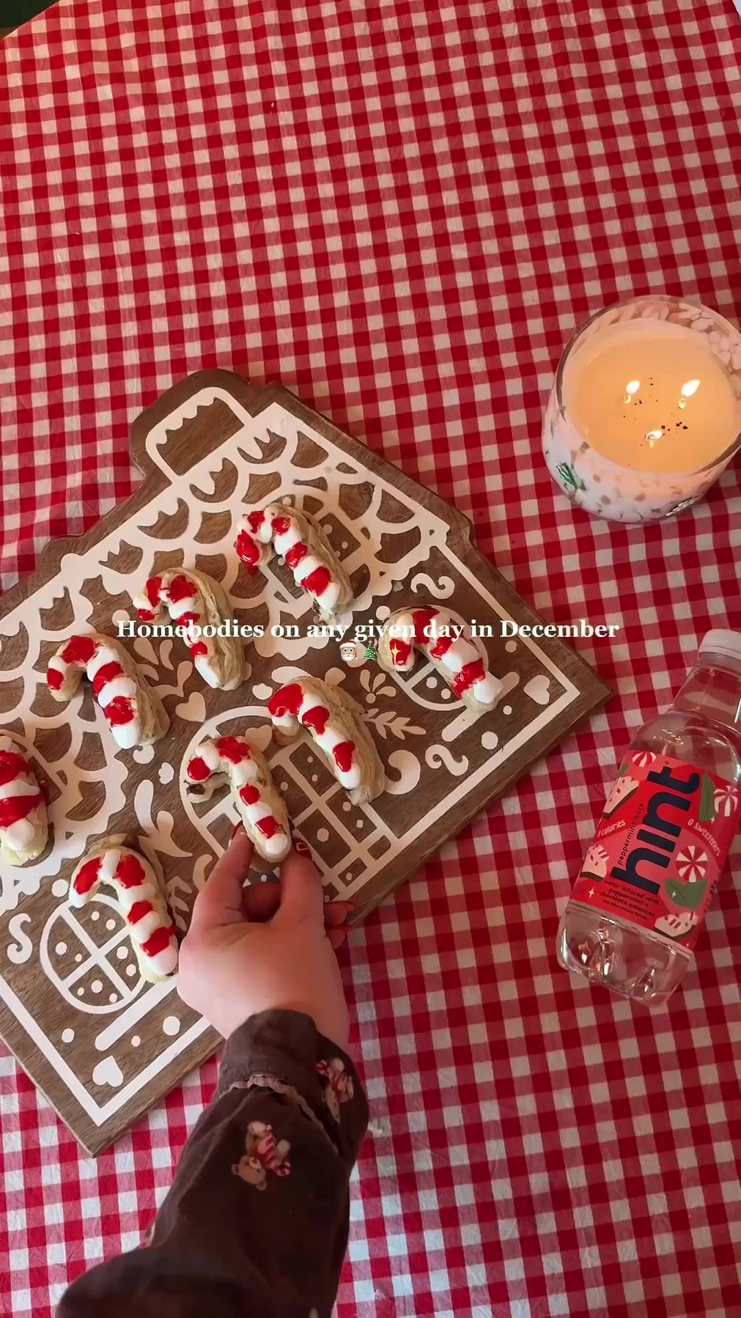 TikTok post by @flashesofstyle for hint. Caption reads: Holidays for me mean festive *everything*....