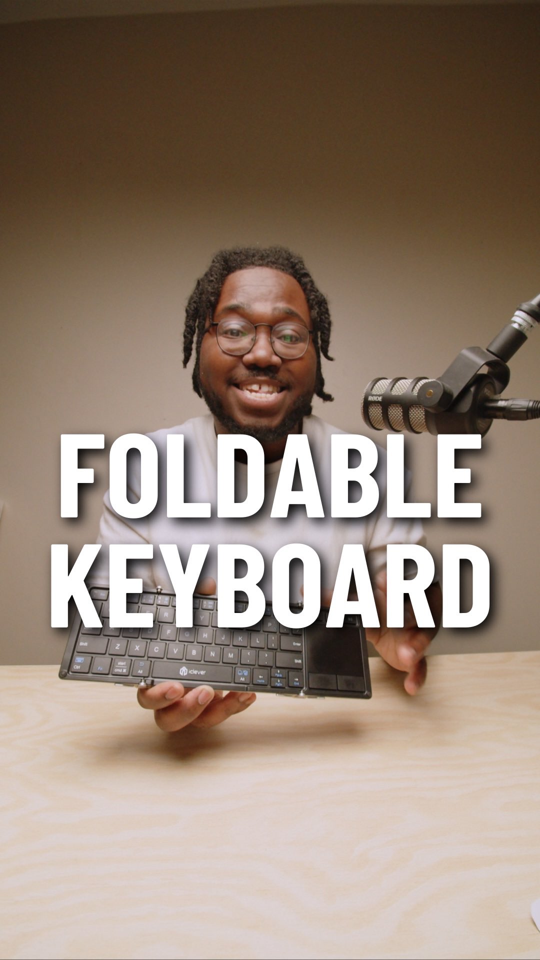 Instagram post by @jesil_ok for iClever. Caption reads: This is the iClever BK08. A foldable keyboard that....