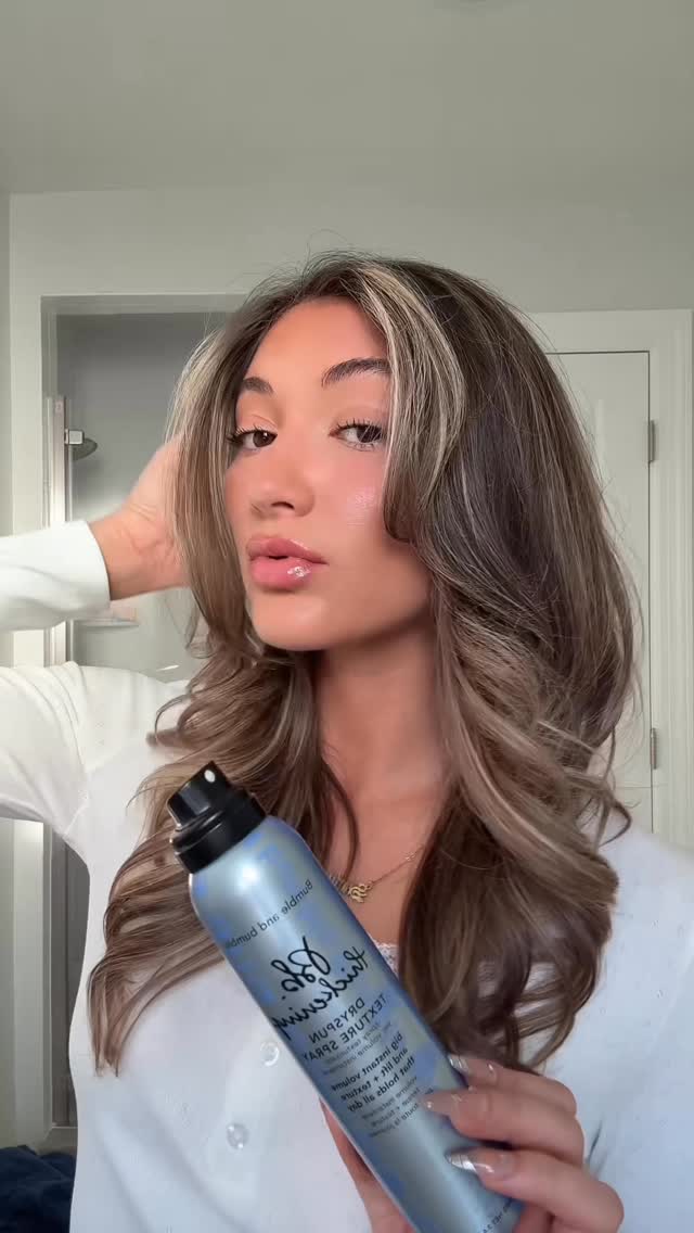 Instagram post by @alissaafonso for Bumble and bumble.. Caption reads: [...] voluminous blowout <3 using the....