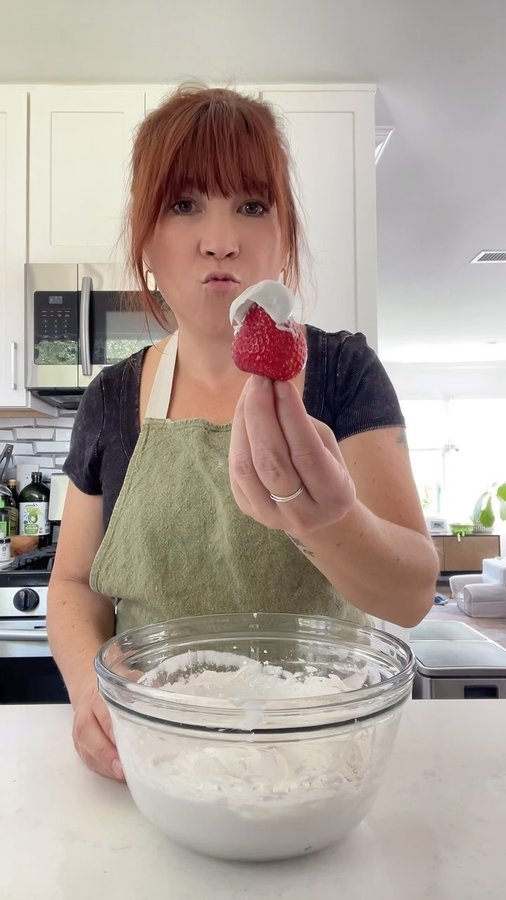 Instagram post by @hotforfood for Cha's Organics. Caption reads: Let’s whip it! I love making coconut whipping....