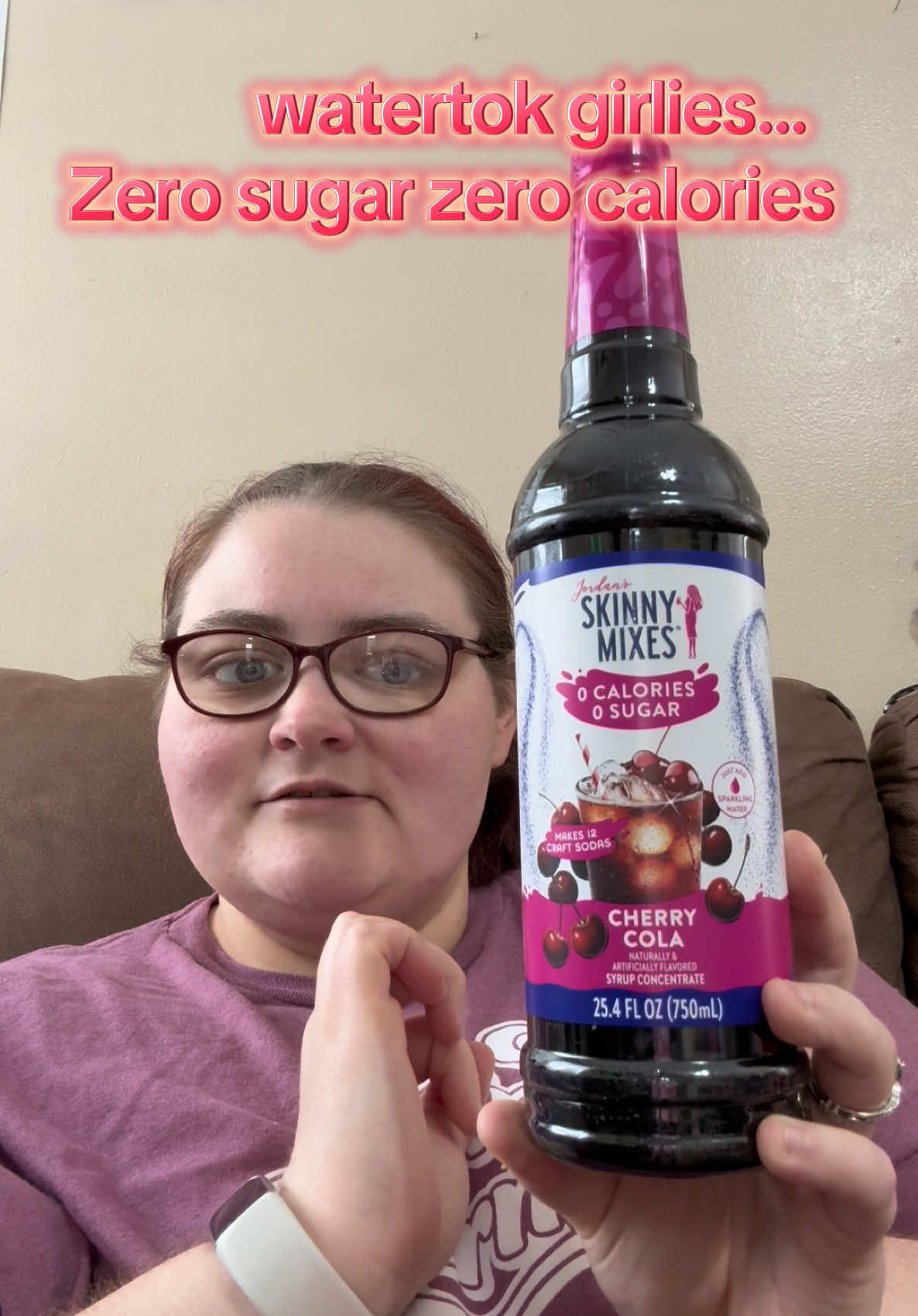 TikTok post by @jackie.t.wright for Jordan’s Skinny Mixes. Caption reads: watertok girlies this one is for YOU 💦 cherry....