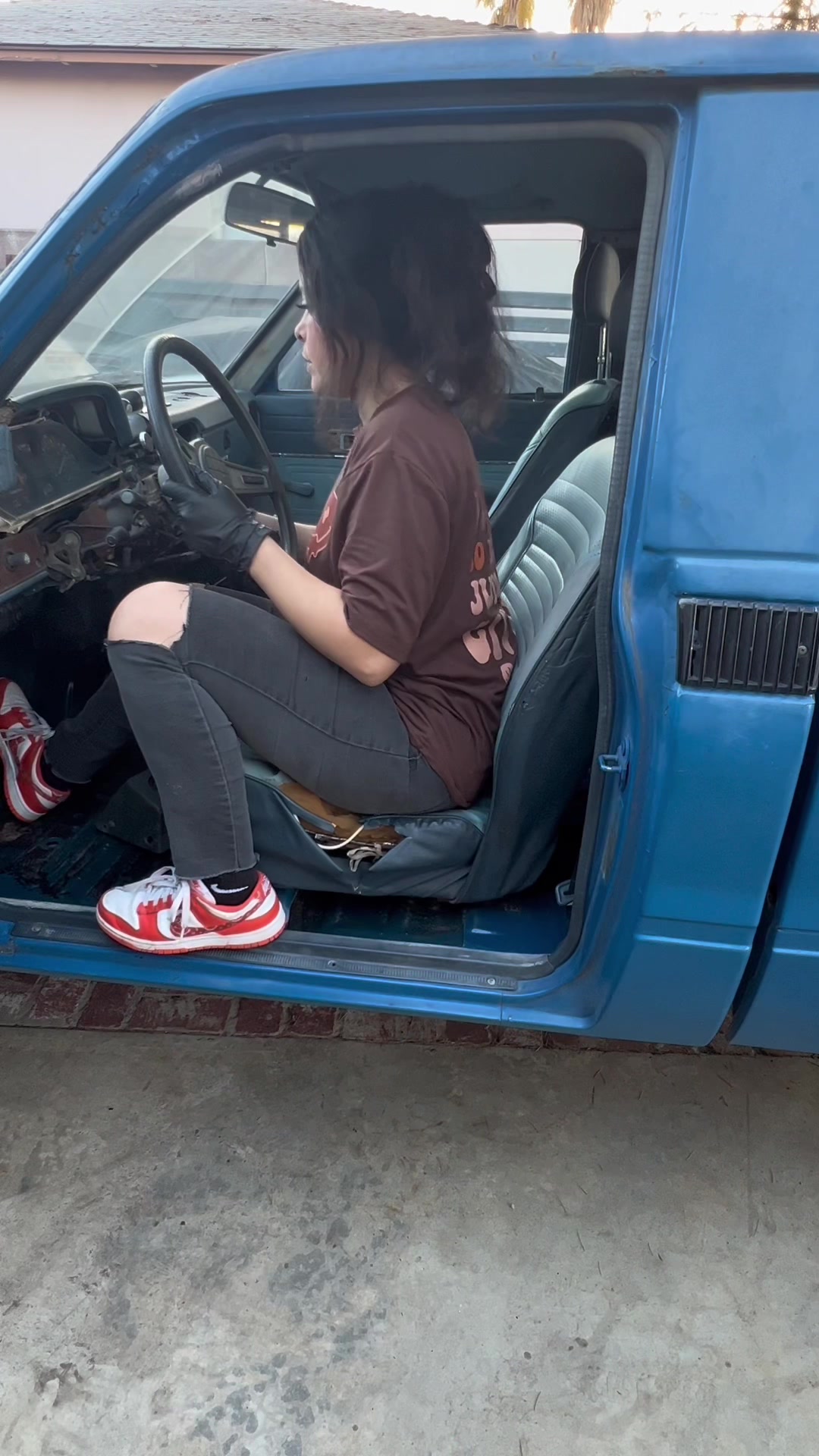 TikTok post by @stephaniedrifts for Advance Auto Parts. Caption reads: [...] my truck running. Thank you to @Advance Auto....