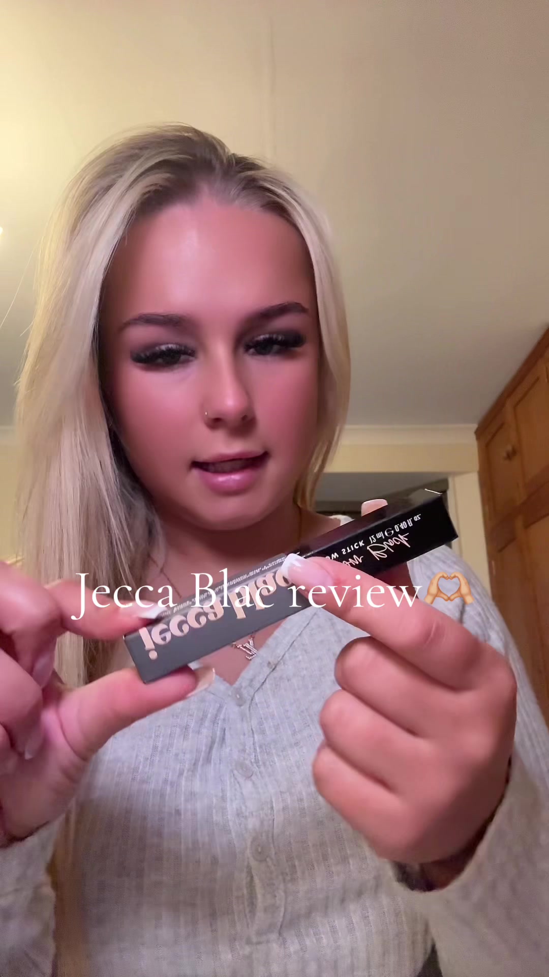 TikTok post by @lucyycole_ for Jecca Blac. Caption reads: @Jecca Blac this is literally super glue for your....