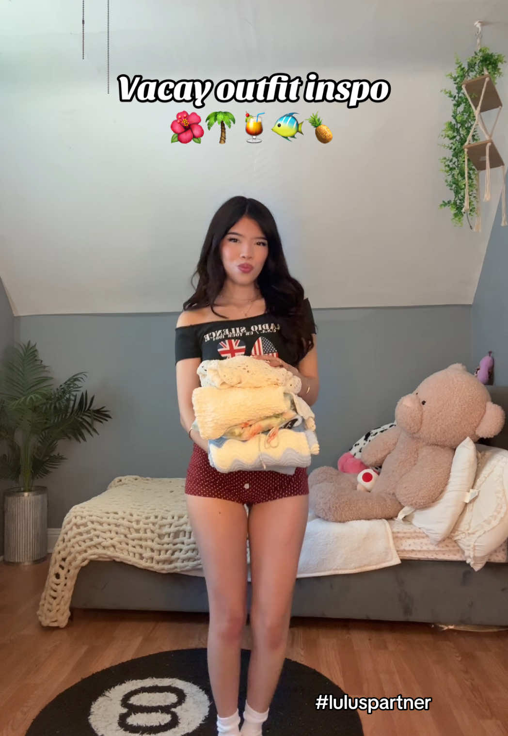 TikTok post by @luvvblancaa for Lulus. Caption reads: Guess where i’m going on vacay this summer🤭@Lulus....