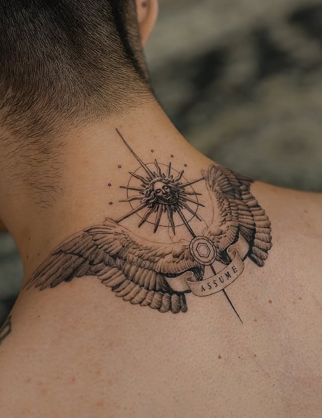 Instagram post by @ogitattooer for EMALLA Official. Caption reads: 🪽☀️🪽
Booking Available: 
Booking Available in LA....