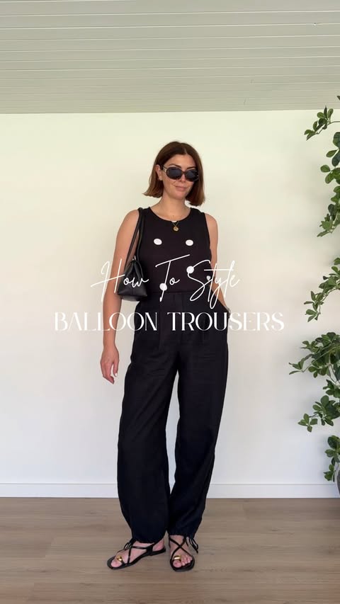 Instagram post by @emmahill for COS. Caption reads: If you have a pair of balloon trousers but you’re....