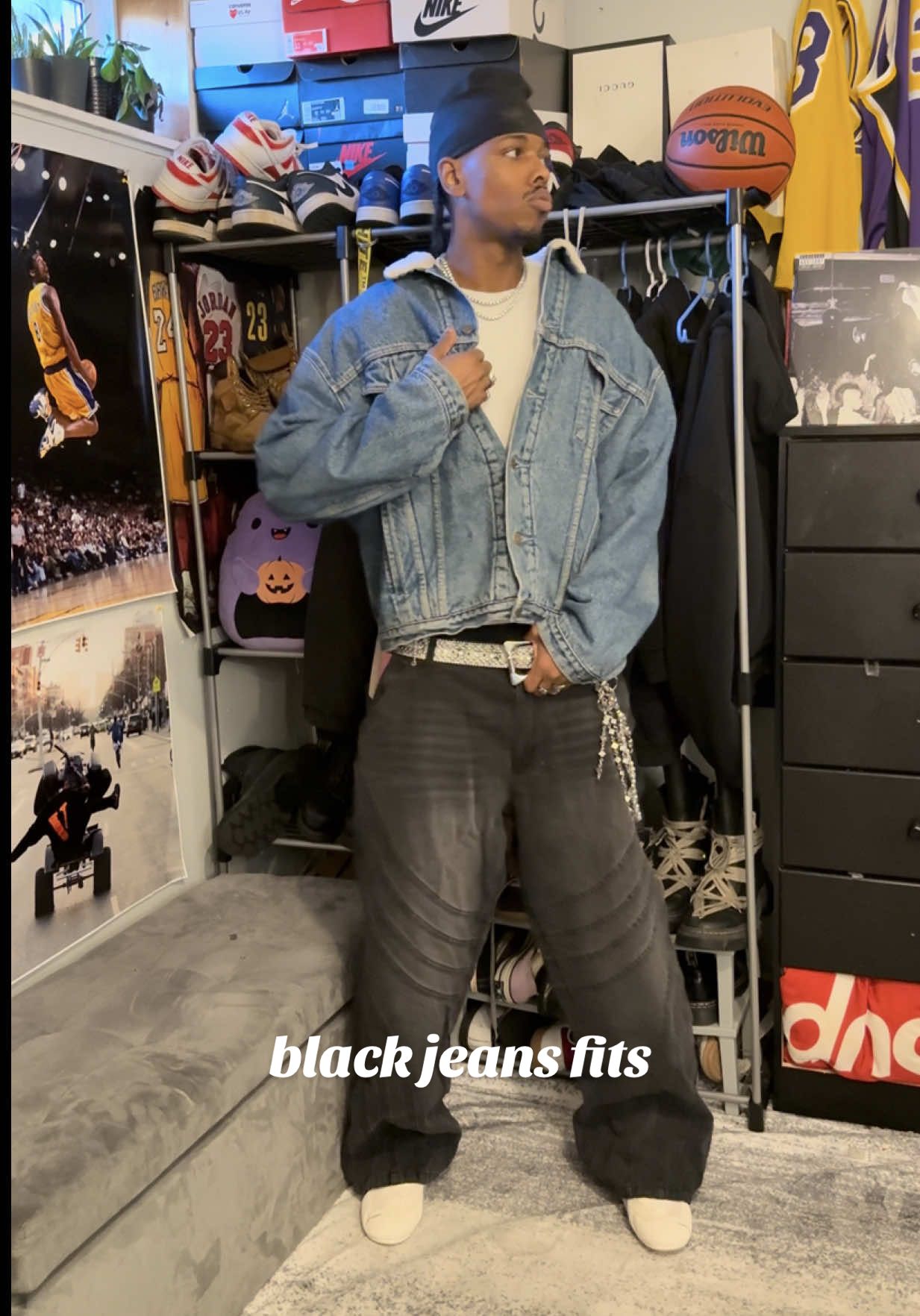 TikTok post by @mubaxrak for Cold Culture. Caption reads: [...] is 1 good pair of jeans: @Cold Culture....
