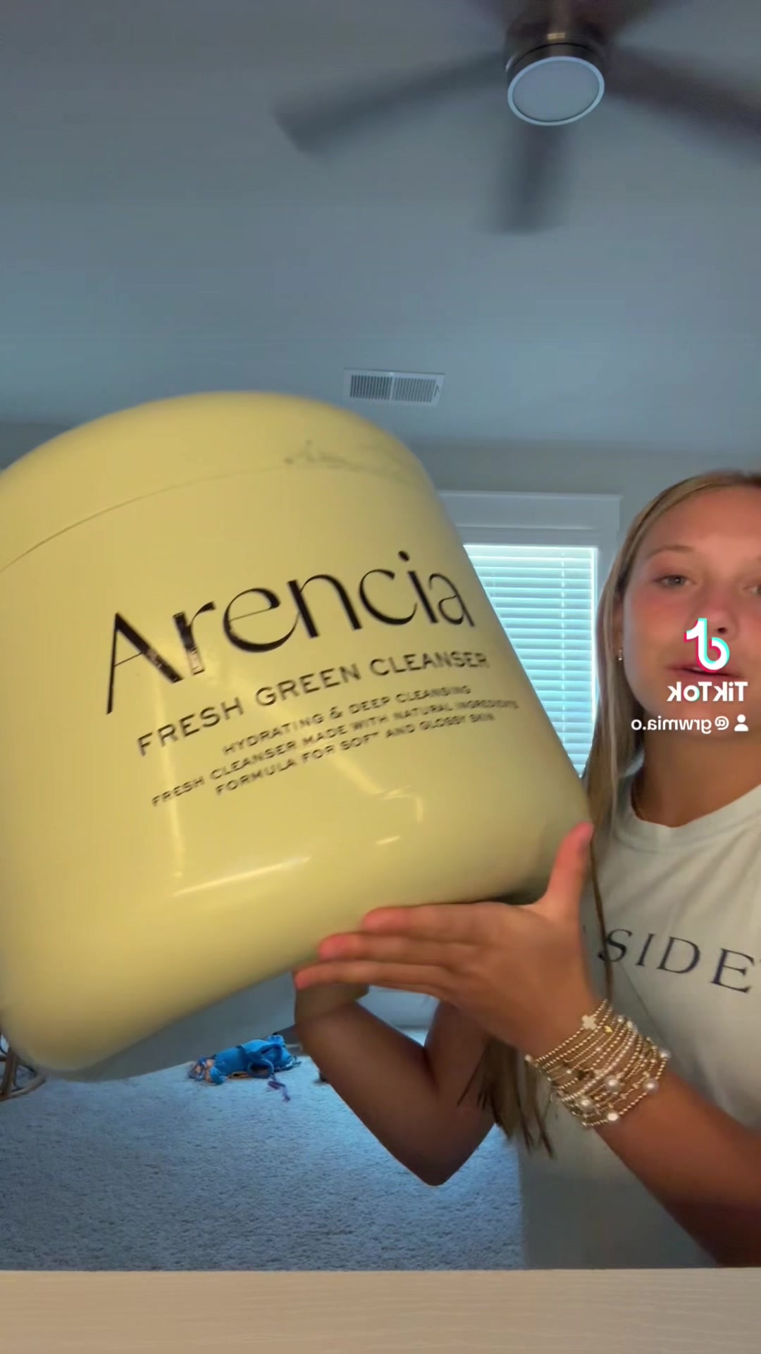 TikTok post by @grwmia.o for Arencia. Caption reads: let’s use @Arencia cleanser 🧖‍♀️🥑#arencia....