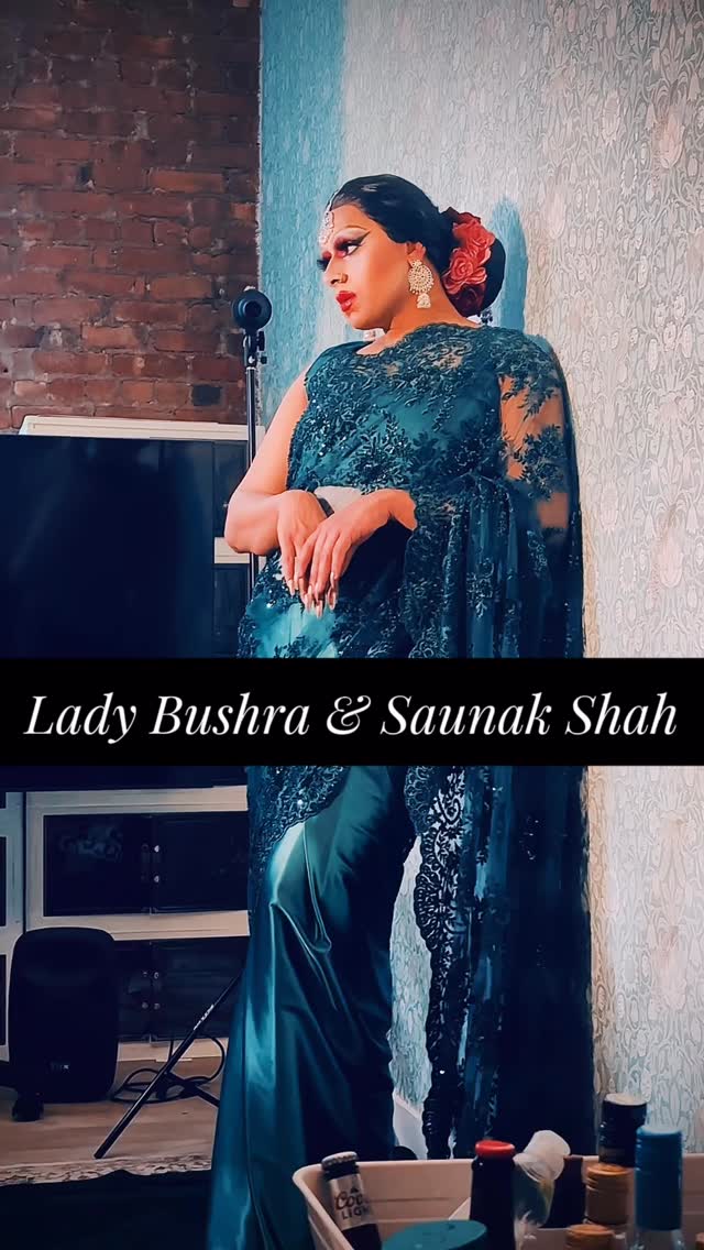Instagram post by @saunakspace for Adobe Photoshop. Caption reads: Serving you some classic Desi glam! ✨

Lady Bushra....