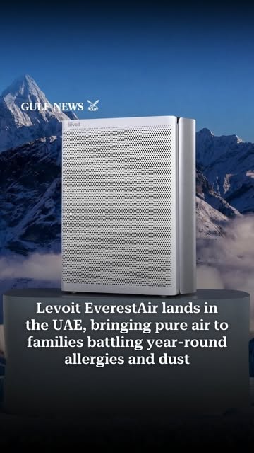 Instagram post by @gulfnews for Levoit. Caption reads: The wait is over. Levoit (@levoitme) introduces....