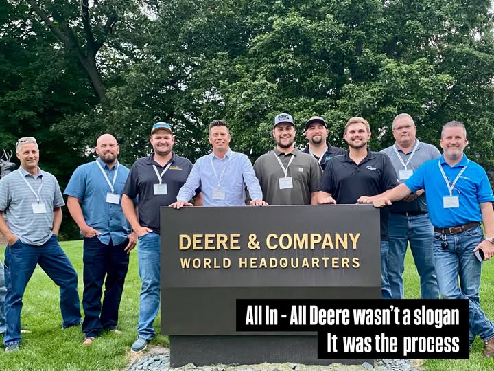 Instagram post by @bob_dietz_and_sons_inc for John Deere. Caption reads: [...] Customer Advocacy Group (CAG) with the John....