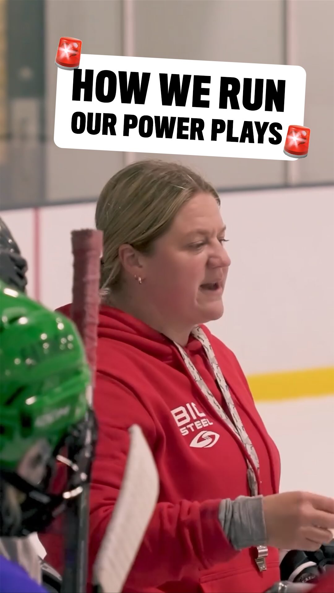 Instagram post by @powertechonline for BIOSTEEL. Caption reads: Keep crashing the net 🎯‼️#biosteelsportsacademy....